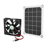 Ventilador de 120mm, Ventilador de Escape, Ventilador de Escape con Energía Solar, 6V 10W, Mini Ventilador de Energía de Panel Solar, Para el ático del Hogar, Invernadero, Casa de Pollo