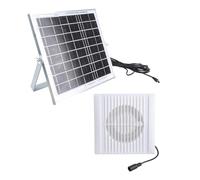 Ventilador de 4 pulgadas con panel de 8 W para baño de pollo, diseño amigable con invernadero, ventilador solar de bajo ruido para ático