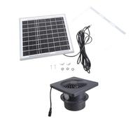 Ventilador de 4 pulgadas con panel de 8 W para baño de pollo, diseño amigable con invernadero, ventilador solar de bajo ruido para ático