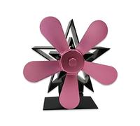Ventilador de 5 aspas de aleación de aluminio para estufa, accesorios de ahorro de combustible, repuesto de estufa de leña de bajo consumo, alimentado por calor, no eléctrico