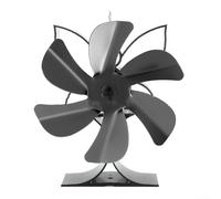 Ventilador de 6 aspas alimentado por calor para chimeneas que funcionan según principios termoeléctricos, circulando aire caliente producido por estufas de madera o pellets para mejorar la comodidad