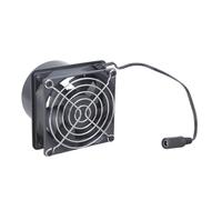 Ventilador de 80 mm, 12 V, 0,33 A, diseño de doble rodamiento de bolas, para invernadero, casa de mascotas y extracción de humos de soldadura, ventilador de escape con placa de conducto