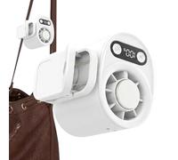 Ventilador de abrazadera, pantalla digital recargable, mini ventilador de abrazadera de 100 velocidades, para hombres, mujeres, niños, personas mayores, viajes, festivales de música, ciclismo