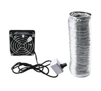 Ventilador de absorción de humo de velocidad ajustable por USB con tubo de conducto de 6 m para la extracción de humos de soldadura en taller, cocina o baño (ventilador más tubo de 6 m)