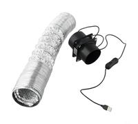 Ventilador de absorción de humo ESD con conducto, extractor de humos portátil USB para banco de trabajo electrónico, 3 velocidades de escritorio para soldadura de humo para bricolaje y profesional