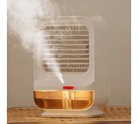 Ventilador de aire acondicionado compacto personal USB Humidificador de refrigeración de escritorio para mayor comodidad (blanco)