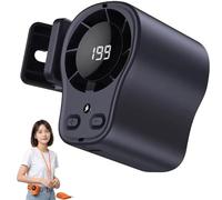 Ventilador de aire acondicionado con clip para coche con pantalla LED, rotación de 360°, 199 velocidades y tecnología de semienfriamiento, ventilador personal recargable por USB de 1500 mAh para