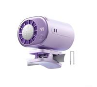 Ventilador de aire acondicionado con pantalla LED para coche, rotación de 360 grados, dispositivo de refrigeración portátil para mini, sistema de enfriamiento semiconductor, ventilador inalámbrico