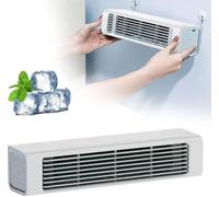 Ventilador de aire acondicionado de carga inalámbrica, aire acondicionado de carga inalámbrica 2025, aire acondicionado inalámbrico sin taladrar con 6000 mAh, 3 velocidades de viento, 10 segundos