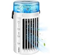 Ventilador de aire acondicionado de mini acondicionadores de agua dulce, enfriador de aire personal, 4in1 mini aire acondicionado portátil, ventilador de aire refrigerador para el hogar enfriador de