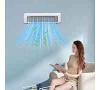 Ventilador de aire acondicionado inalámbrico montado en la pared, instalación sin taladrar, para el hogar, oficina, cocina, dormitorio, unidad ABS portátil con control remoto, eficiencia energética