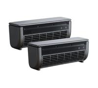 Ventilador de aire acondicionado, mini aire acondicionado portátil de 2 piezas, ventilador de refrigeración recargable por USB con niebla fría y 3 velocidades, control remoto, montaje en pared sin ta
