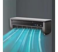 Ventilador de Aire Acondicionado montado en la Pared, Unidad de refrigeración Recargable sin conductos con Control Remoto, instalación sin Taladro, Carga USB, Enfriador de Aire para Dormitorio,