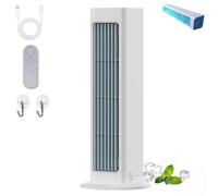 Ventilador de aire acondicionado portátil inalámbrico, aire acondicionado pequeño, aire acondicionado montado en la pared con 3 velocidades y enfriamiento instantáneo, instalación sin perforación para
