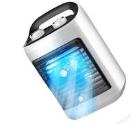 Ventilador de aire acondicionado recargable miniatura con paquete de hielo doble para 30 horas de refrigeración para escritorio de viaje de coche