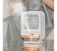 Ventilador de aire acondicionado USB con función de humidificación para un espacio de trabajo cómodo (azul)
