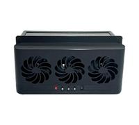 Ventilador de aire alimentado por USB y energía solar, 3 ventiladores, extractor de coche, circulación de aire solar, ventilación de coche con cabezales, herramienta de refrigeración para RV