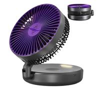 Ventilador de aire circular genérico - Desk Fan with Aromatherapy Box, 5 Speed Recargable Wind Blower with Night Light, Portable Cooling Fans for Camping Kitchen Outdoor Patio Living Room