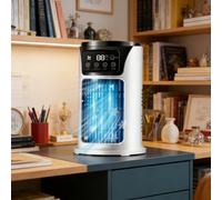 Ventilador de Aire Frío Portátil, Aire Acondicionado Frío Portátil, Enfriador de Aire Evaporativo Multifuncional Pequeño para Escritorio BLANCO