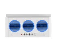 Ventilador de aire para coche genérico - Triple salida con luz - Dispositivo de refrigeración solar portátil | Perfect For Van Truck RV SUV Highway Daily Driving Road Trip