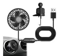 Ventilador De Aire Para Coche, Refrigeración Portátil De 3 Velocidades, USB | Operación Silenciosa Fuerte Que Se A Las Rejillas De Ventilación Del Automóvil, Escritorios Portátiles Para La Oficina