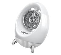Ventilador de aire que ahorra espacio con 4 niveles de velocidad, batería de 2000 mAh, ventilador de refrigeración de motor silencioso, adecuado para oficinas y dormitorios, refrigeración del estado