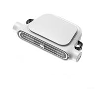Ventilador de asiento de coche con control de 3 velocidades y turbina de doble conducto para una fuerte distribución del aire para asientos delanteros y traseros (KLX09-Wired White)