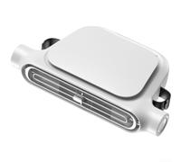Ventilador de asiento de coche recargable por USB con 3000 mAh, fuerte flujo de aire turbo de doble canal, refrigeración ajustable de tres velocidades para asientos delanteros y traseros (blanco)