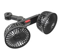 Ventilador De Asiento De Coche,Ventiladores Para Asientos De Coche | Rotación De 360 Grados Doble Cabeza Portátil Tres Velocidades Ajustables Para Refrigeración Camping Playa Carro De Golf Cinta