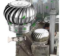 Ventilador de ático de acero inoxidable 304 sin motor - Tapa de ventilación resistente a la intemperie con abrazaderas for una mejor ventilación(16in)