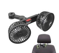 Ventilador De Automóvil - Enfriador Portátil Rotable 360 Grados - Ventiladores para Asiento Trasero que Soplan Aire Frío,Para Conductor Niño Pasajero Acampada Exterior Automóvil Camioneta