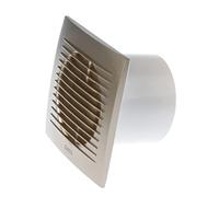 Ventilador de baño dorado de 100 mm de diámetro con temporizador, ventilador con rodamiento de bolas, ventilador para una ventilación eficiente en el baño, la cocina y el inodoro