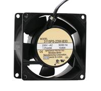 Ventilador de CA de 80 mm y 8 cm 3115PS-23W-B30 8038 230 V Ventilador de refrigeración de gabinetes con marco de aluminio de alta temperatura