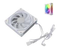 Ventilador de Caja ARGB de 120mm, Ventilador de Caja de PC con Cojinete Hidráulico de 4 Pines, Ventilador de PC de Velocidad de 800 a 2000RPM ± 10% para Refrigerador de CPU (Hoja