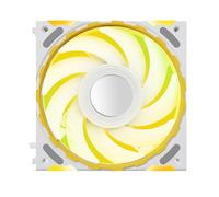 Ventilador de caja de computadora ARGB de 120 mm con ventilador silencioso de PWM inteligente para Radiator Black White (Blanco)