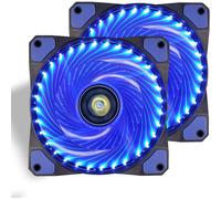 Ventilador de caja de computadora LED azul, reducción de ruido silenciosa, enfriador de CPU de 120 mm para refrigeración de alto rendimiento y