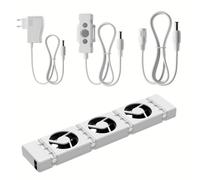 Ventilador de calefacción, DDT-50-70, tres unidades por juego, ahorra energía y costes de calefacción, se puede enchufar y no tiene cables, sin taladrar, USB y pies magnéticos.