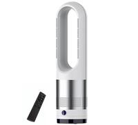 Ventilador de calentador sin buque con control remoto, calentador de espacio de torre de 1400W, circulador de aire oscilante de 80 ° para enfriamiento y calefacción, temporizador de 8 horas,