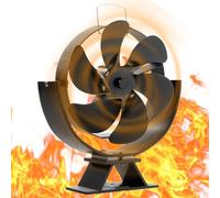 Ventilador De Calor: Ventiladores de Fuego Seguros, Estufas De Leña, Circulación De Calor Giratoria De 360 Grados, Estufa De Leña Ecológica, Amplificador De Flujo De Aire Para Chimeneas |