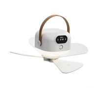 Ventilador de Cama para portátil USB Recargable Silencioso 3 Velocidades | Control remoto inalámbrico, nocturna para suave, ideal para dormitorios y tiendas de campaña(Socket type)