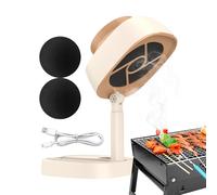 Ventilador de campana extractora - Extractor de escritorio plegable recargable de 10 pulgadas 5 velocidades, extractor de cocina para cocina, cocina, cocina, horno, filtración de grasa