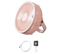 Ventilador de camping alimentado por USB, potente ventilador portátil con gancho sin escobillas para el hogar, oficina, estudiante, tienda de campaña, techo, casa de campo