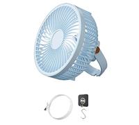 Ventilador de camping alimentado por USB, potente ventilador portátil con gancho sin escobillas para el hogar, oficina, tienda de campaña para estudiantes, tienda de campaña portátil para niños