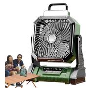 Ventilador de Camping,Ventilador de Camping Personal Compacto - Con Función Linterna 5400mAh 4 modos de flujo de aire ajustable para viajes interiores al aire libre