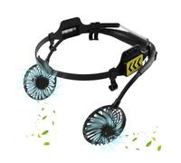 Ventilador de casco refrigerante, ventiladores para cascos de seguridad con luz LED, 3 velocidades ajustables para trabajo, viaje, camping, casa