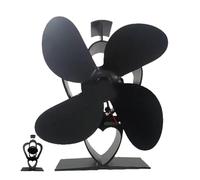 Ventilador de chimenea alimentado por calor, ventilador térmico no eléctrico, ventilador de estufa de chimenea, ventilador de circulación de aire caliente, quemador de leña resistente, accesorios de