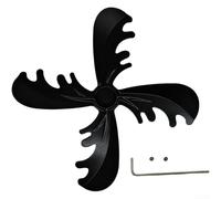 Ventilador de chimenea compatible con 4 aspas de aleación de aluminio para circulación de aire activada por calor para mejorar la comodidad y la el calor (bronce)