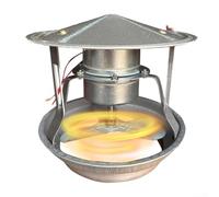 Ventilador de chimenea de 40 W para estufa de leña, ventilador de escape de metal silencioso con motor de cobre, ventilación eficiente para eliminación de humo para fuego de horno de caldera, plateado