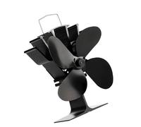 Ventilador de chimenea de aluminio, motor silencioso, 4 sacapuntas de seguridad para hornos de aire y combustión, arranque de identidad, ventilador de estufa de leña