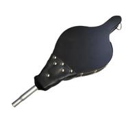 Ventilador de chimenea de interior - Bomba de aire tradicional de madera auténtica, correa de transporte compacta, punta robusta de hierro fundido | Jardín Barbacoa Chimenea Chimenea estufas de leña